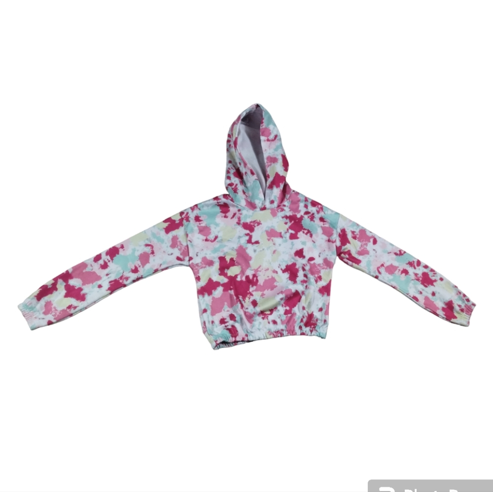RBX Multicolor tie dye Hoodie Sweatshirt Pullover Stretch Waist Girl Size S(7/8)